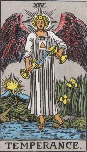 Colman-Smith_Tarot_14_Temperance