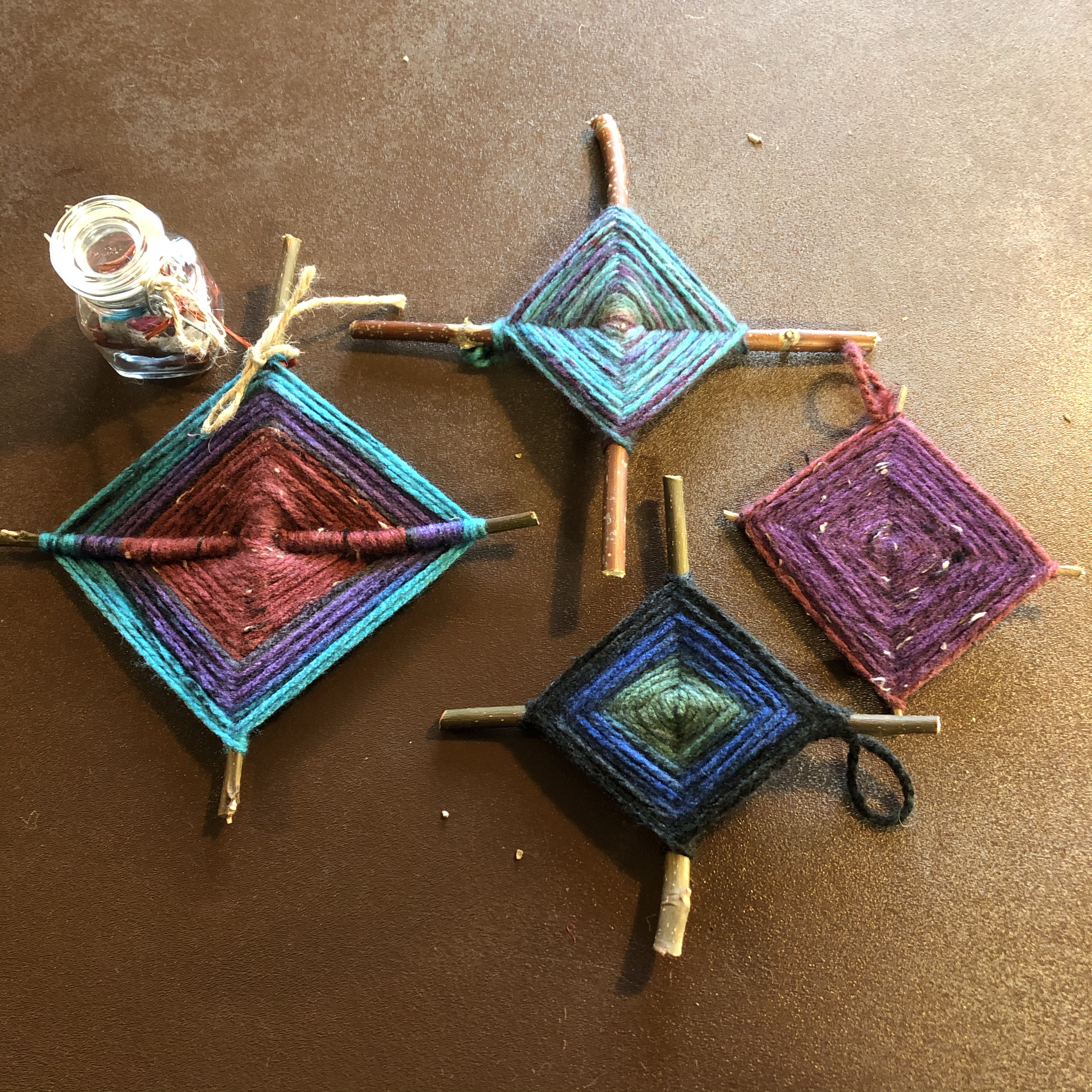 Brighid’s crosses made by workshop participants 