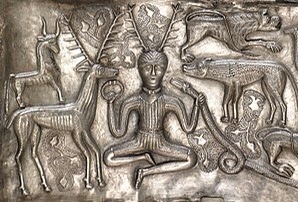 The horned god on the Gundestrup Cauldron